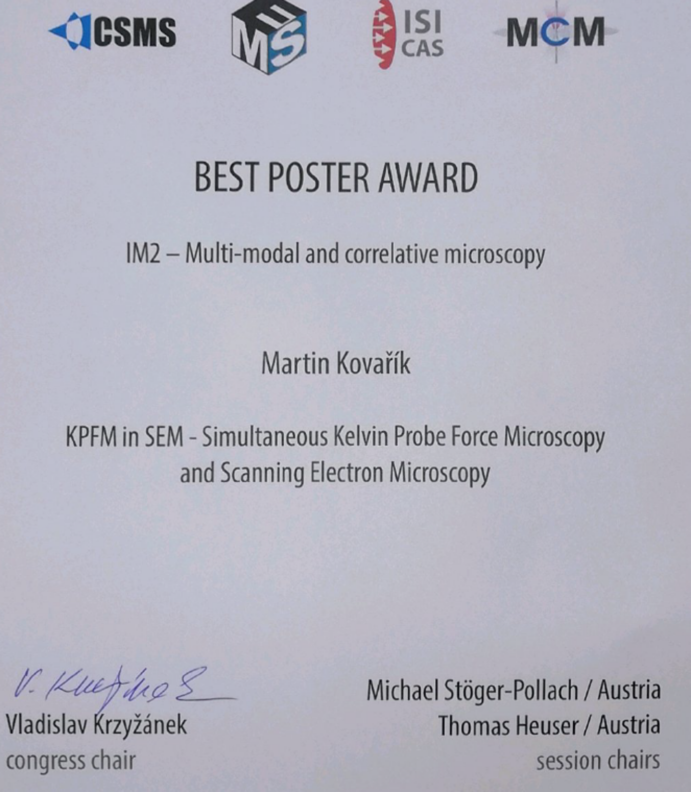 poster award